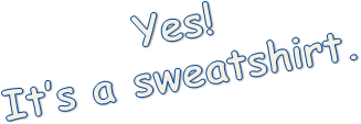 Yes!
It’s a sweatshirt.